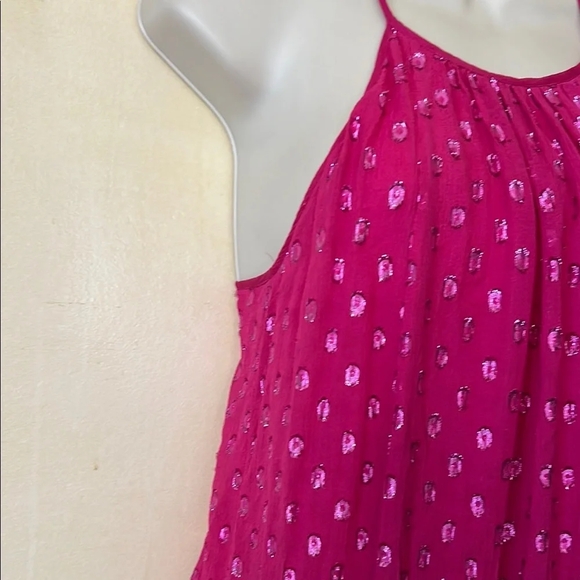 Ella Moss Fuchsia Silk Sparkly Sundress size S - Picture 5 of 13